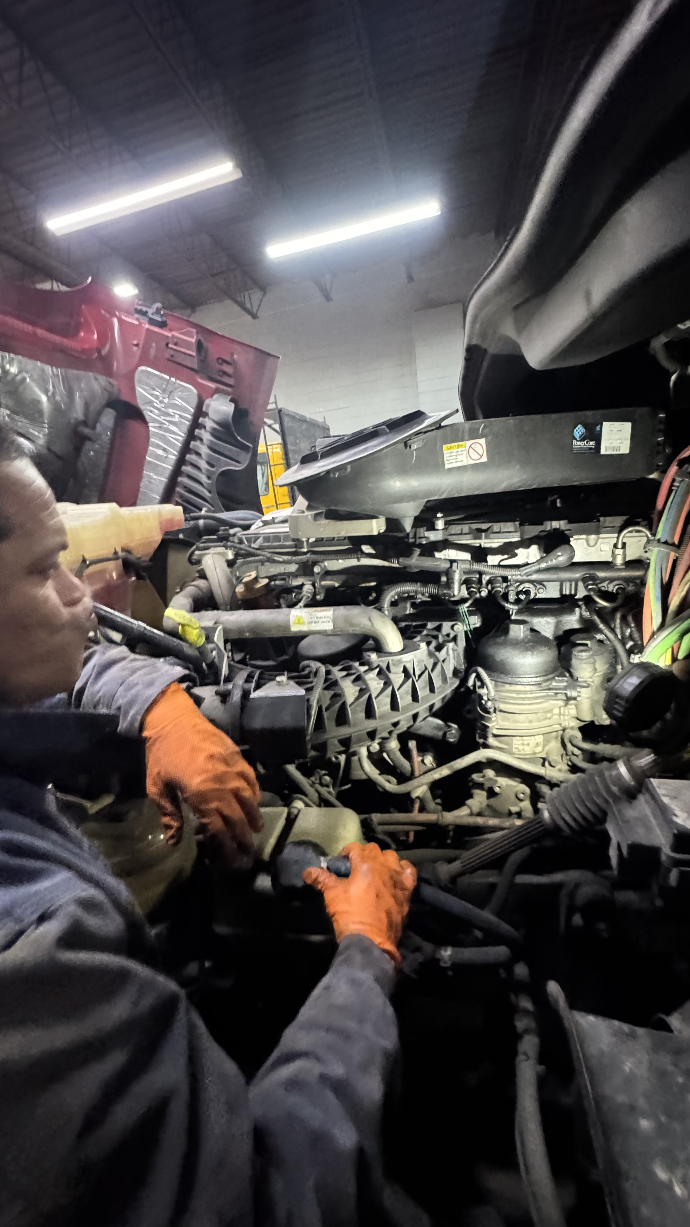 Inside Aquino Truck Repair shop